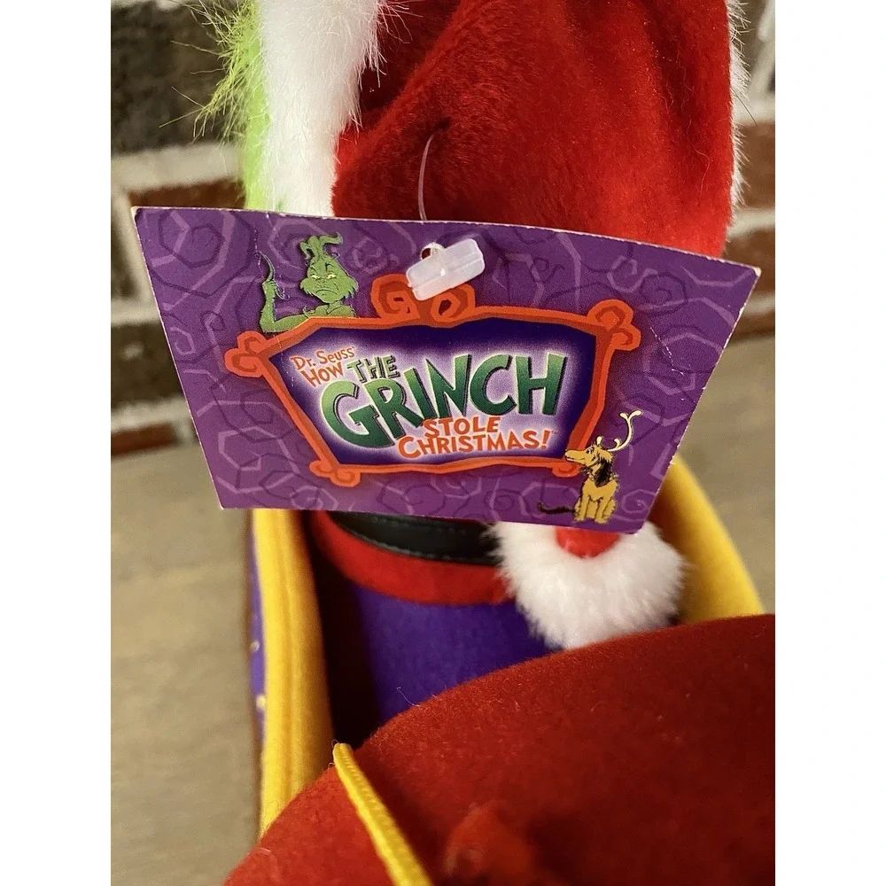 How The Grinch Stole Christmas Singing Sleigh Plush Beverly Hills W/ Tags